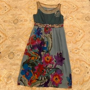 Size 4 Anthropologie Beautiful Blue Dress -Floreat
